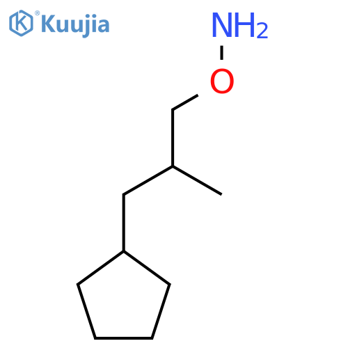 O-(3-cyclopentyl-2-methylpropyl)hydroxylamine structure