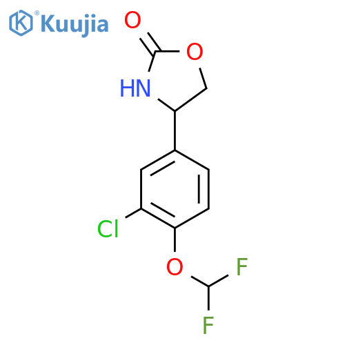 4-3-chloro-4-(difluoromethoxy)phenyl-1,3-oxazolidin-2-one structure