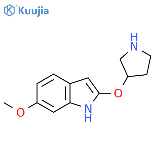 6-methoxy-2-(pyrrolidin-3-yloxy)-1H-indole structure