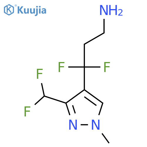 3-3-(difluoromethyl)-1-methyl-1H-pyrazol-4-yl-3,3-difluoropropan-1-amine structure
