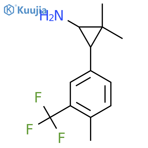 2,2-dimethyl-3-4-methyl-3-(trifluoromethyl)phenylcyclopropan-1-amine structure