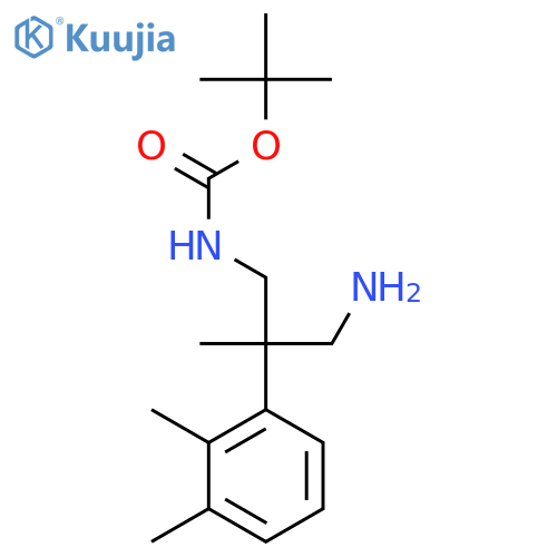 tert-butyl N-3-amino-2-(2,3-dimethylphenyl)-2-methylpropylcarbamate structure