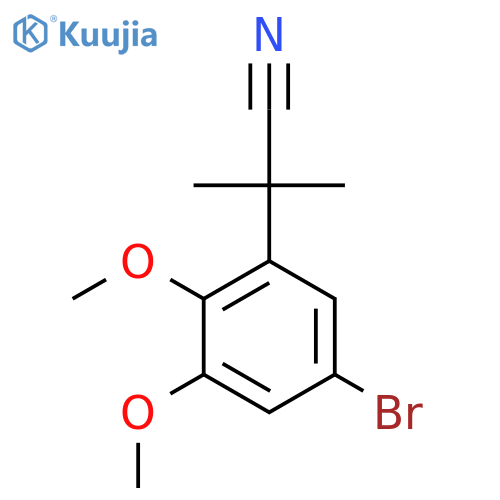 2-(5-Bromo-2,3-dimethoxyphenyl)-2-methylpropanenitrile structure