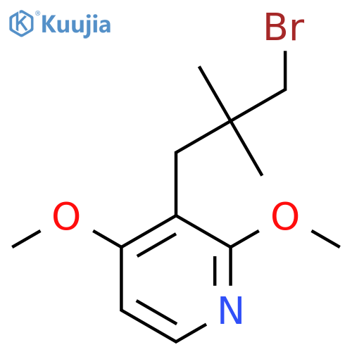 3-(3-bromo-2,2-dimethylpropyl)-2,4-dimethoxypyridine structure