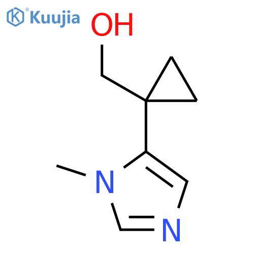 1-(1-methyl-1H-imidazol-5-yl)cyclopropylmethanol structure
