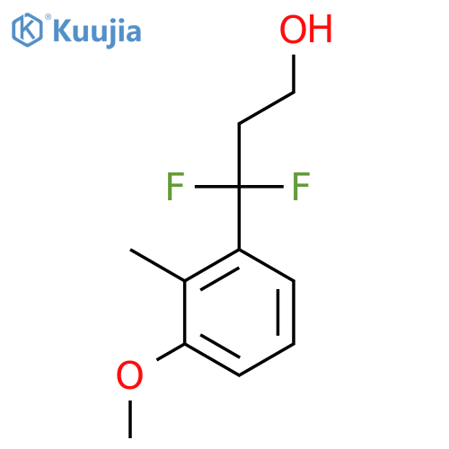 3,3-difluoro-3-(3-methoxy-2-methylphenyl)propan-1-ol structure