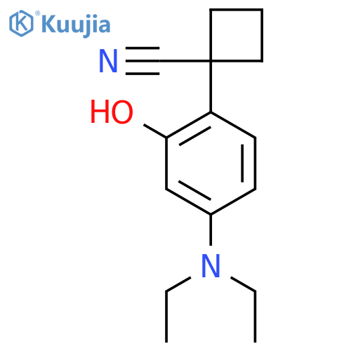 1-4-(diethylamino)-2-hydroxyphenylcyclobutane-1-carbonitrile structure