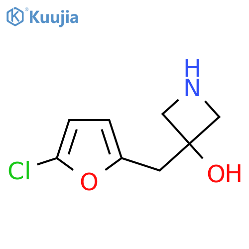 3-(5-chlorofuran-2-yl)methylazetidin-3-ol structure