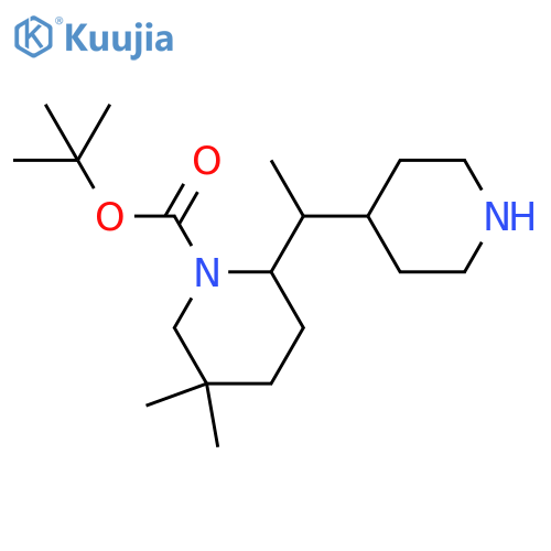 tert-butyl 5,5-dimethyl-2-1-(piperidin-4-yl)ethylpiperidine-1-carboxylate structure