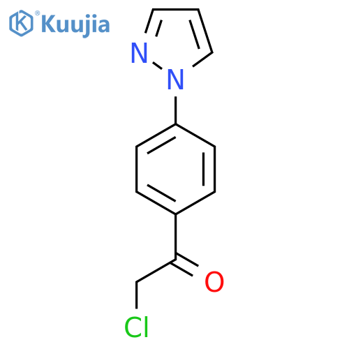 2-chloro-1-4-(1H-pyrazol-1-yl)phenylethan-1-one structure