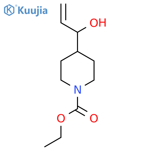 ethyl 4-(1-hydroxyprop-2-en-1-yl)piperidine-1-carboxylate structure