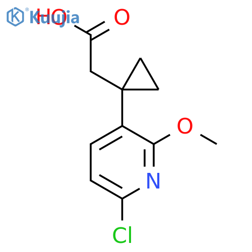 2-1-(6-chloro-2-methoxypyridin-3-yl)cyclopropylacetic acid structure
