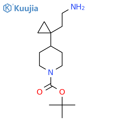 tert-butyl 4-1-(2-aminoethyl)cyclopropylpiperidine-1-carboxylate structure