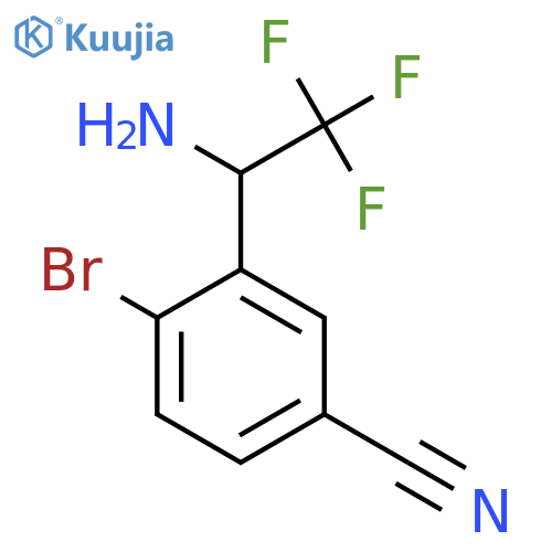 3-(1-amino-2,2,2-trifluoroethyl)-4-bromobenzonitrile structure