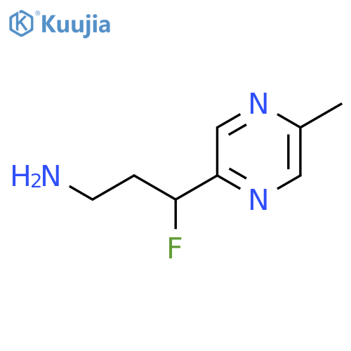 3-fluoro-3-(5-methylpyrazin-2-yl)propan-1-amine structure