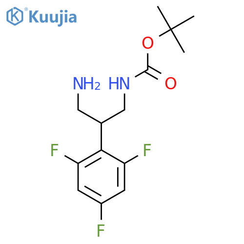 tert-butyl N-3-amino-2-(2,4,6-trifluorophenyl)propylcarbamate structure