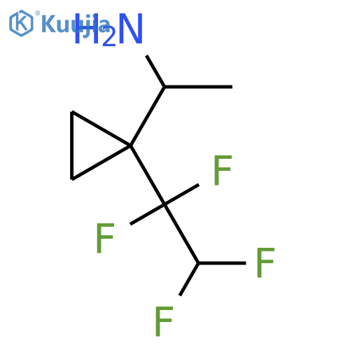 1-1-(1,1,2,2-tetrafluoroethyl)cyclopropylethan-1-amine structure