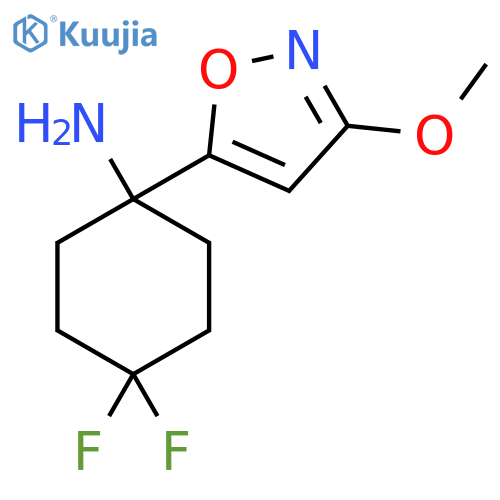 4,4-difluoro-1-(3-methoxy-1,2-oxazol-5-yl)cyclohexan-1-amine structure