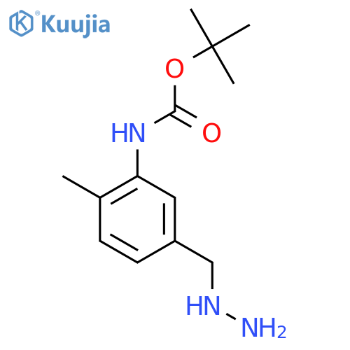 tert-butyl N-5-(hydrazinylmethyl)-2-methylphenylcarbamate structure
