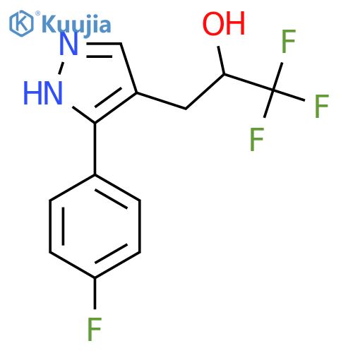 1,1,1-trifluoro-3-3-(4-fluorophenyl)-1H-pyrazol-4-ylpropan-2-ol structure