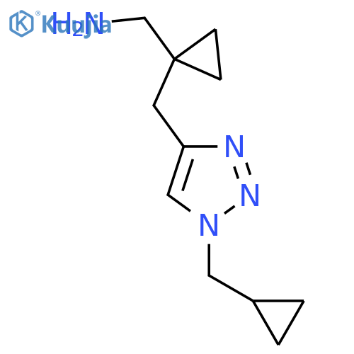 (1-{1-(cyclopropylmethyl)-1H-1,2,3-triazol-4-ylmethyl}cyclopropyl)methanamine structure