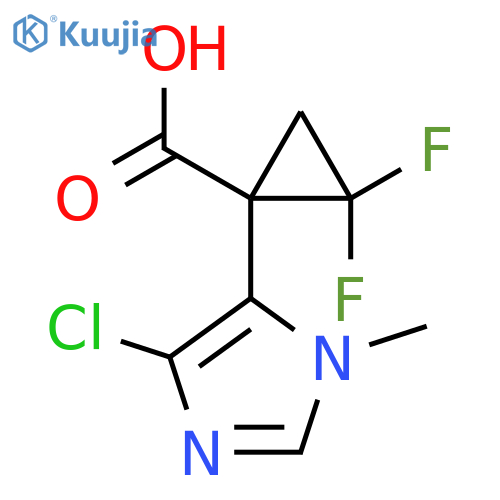 1-(4-chloro-1-methyl-1H-imidazol-5-yl)-2,2-difluorocyclopropane-1-carboxylic acid structure
