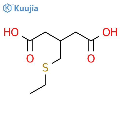 3-(ethylsulfanyl)methylpentanedioic acid structure