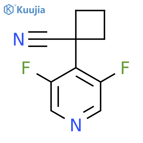 1-(3,5-difluoropyridin-4-yl)cyclobutane-1-carbonitrile structure