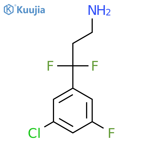 3-(3-chloro-5-fluorophenyl)-3,3-difluoropropan-1-amine structure