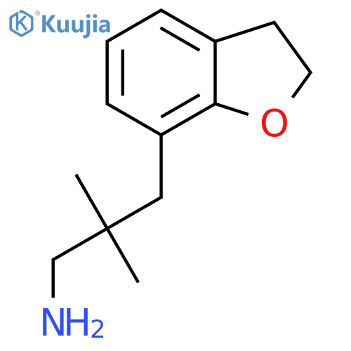 3-(2,3-dihydro-1-benzofuran-7-yl)-2,2-dimethylpropan-1-amine structure