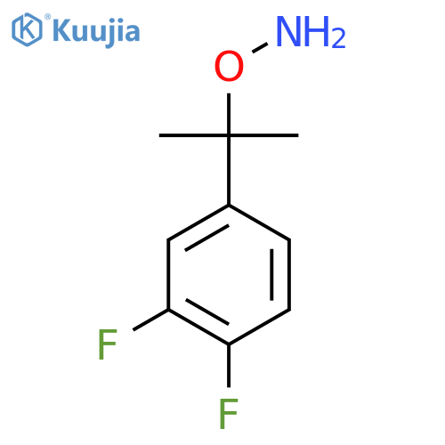 O-2-(3,4-difluorophenyl)propan-2-ylhydroxylamine structure