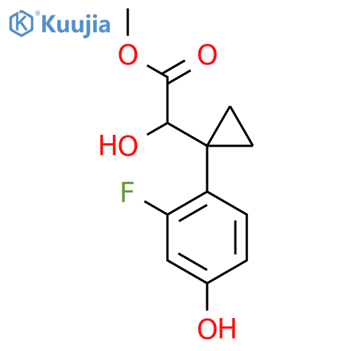 methyl 2-1-(2-fluoro-4-hydroxyphenyl)cyclopropyl-2-hydroxyacetate structure