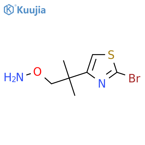 O-2-(2-bromo-1,3-thiazol-4-yl)-2-methylpropylhydroxylamine structure