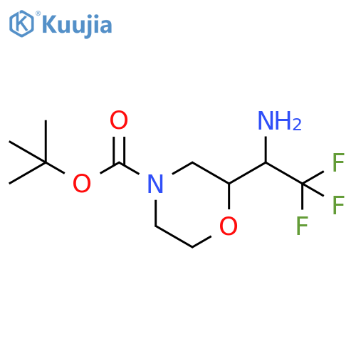 tert-butyl 2-(1-amino-2,2,2-trifluoroethyl)morpholine-4-carboxylate structure