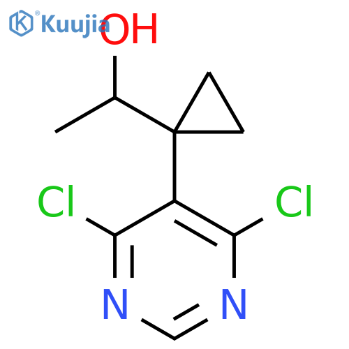 1-1-(4,6-dichloropyrimidin-5-yl)cyclopropylethan-1-ol structure