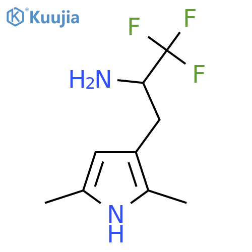 3-(2,5-dimethyl-1H-pyrrol-3-yl)-1,1,1-trifluoropropan-2-amine structure