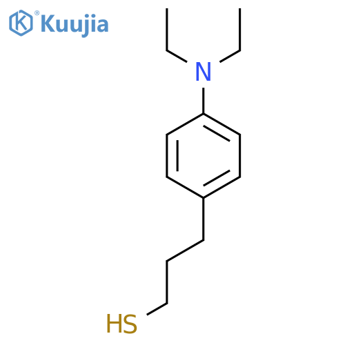 3-4-(diethylamino)phenylpropane-1-thiol structure