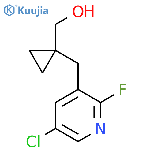 {1-(5-chloro-2-fluoropyridin-3-yl)methylcyclopropyl}methanol structure