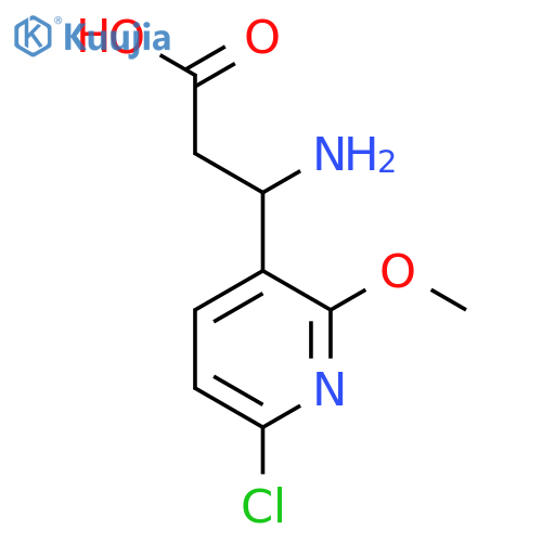 3-amino-3-(6-chloro-2-methoxypyridin-3-yl)propanoic acid structure
