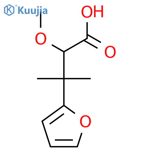 3-(furan-2-yl)-2-methoxy-3-methylbutanoic acid structure
