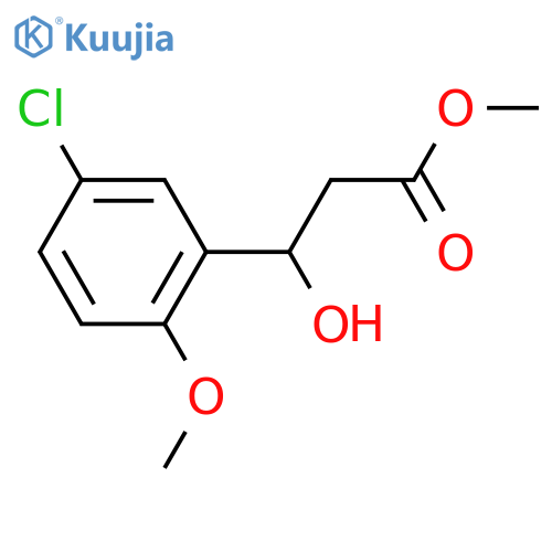 methyl 3-(5-chloro-2-methoxyphenyl)-3-hydroxypropanoate structure