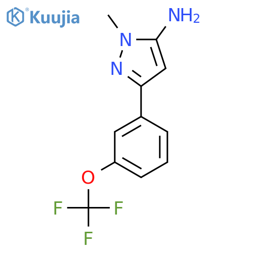 1-methyl-3-3-(trifluoromethoxy)phenyl-1H-pyrazol-5-amine structure