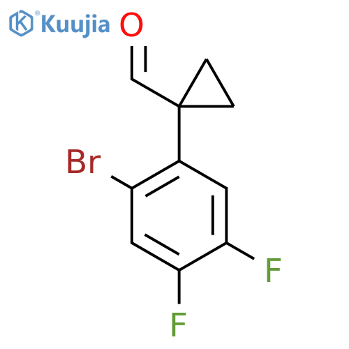 1-(2-bromo-4,5-difluorophenyl)cyclopropane-1-carbaldehyde structure