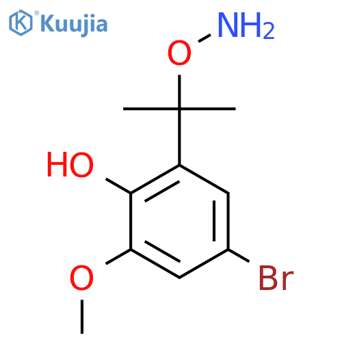 2-2-(aminooxy)propan-2-yl-4-bromo-6-methoxyphenol structure