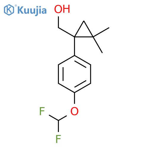 {1-4-(difluoromethoxy)phenyl-2,2-dimethylcyclopropyl}methanol structure