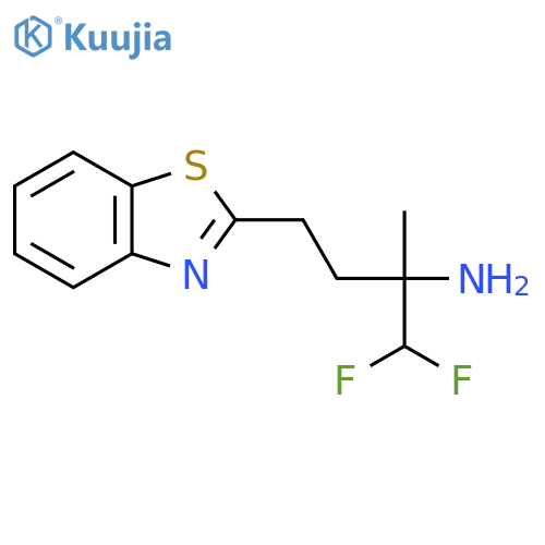 4-(1,3-benzothiazol-2-yl)-1,1-difluoro-2-methylbutan-2-amine structure