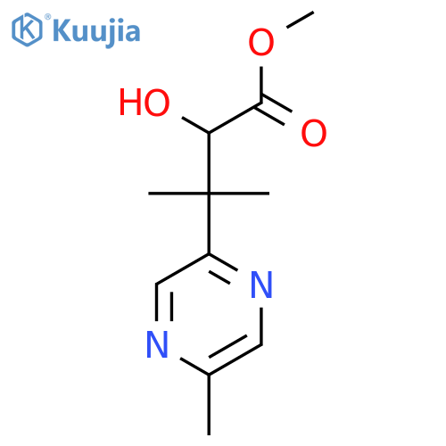 Methyl 2-hydroxy-3-methyl-3-(5-methylpyrazin-2-yl)butanoate structure