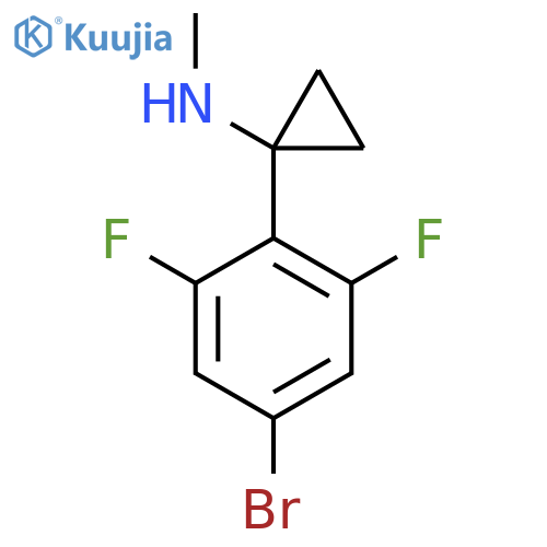 1-(4-bromo-2,6-difluorophenyl)-N-methylcyclopropan-1-amine structure