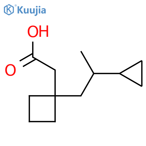 2-1-(2-cyclopropylpropyl)cyclobutylacetic acid structure