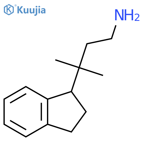 3-(2,3-dihydro-1H-inden-1-yl)-3-methylbutan-1-amine structure